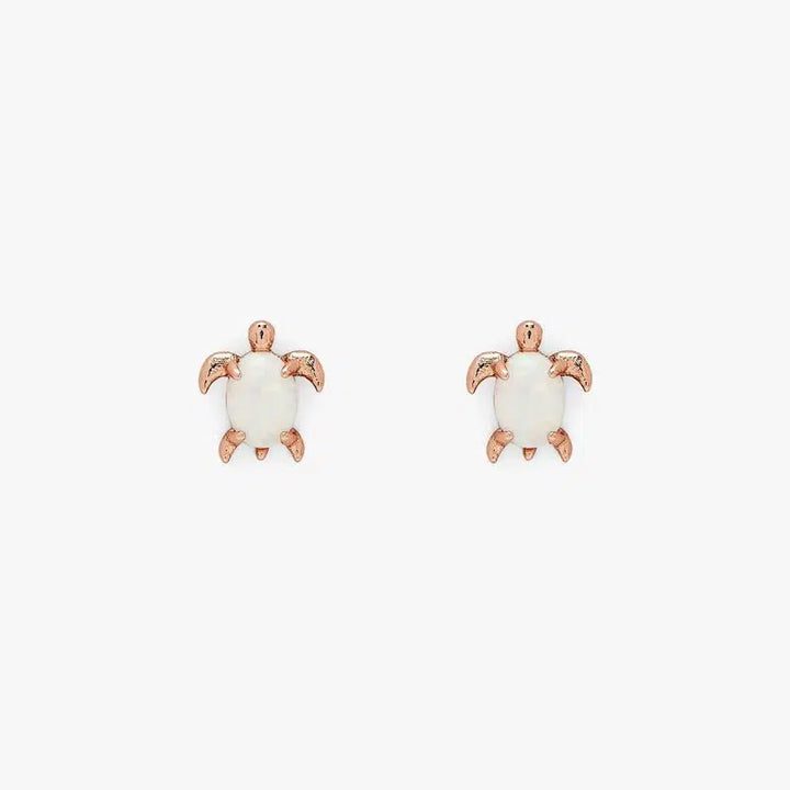 Pura Vida Opal Sea Turtle Stud Earrings