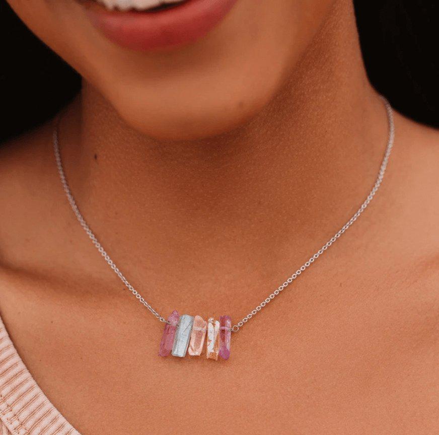 Pura Vida Rainbow Crystal Necklace